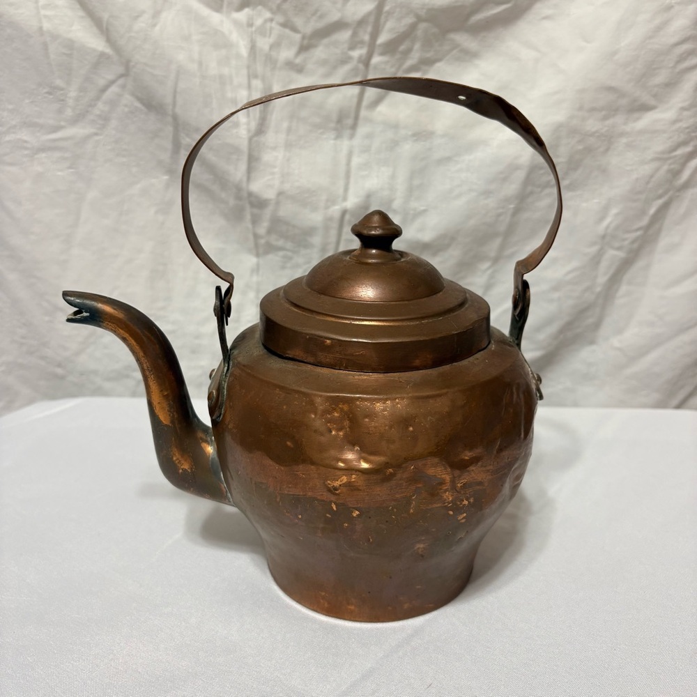 Vintage Copper Teapot with Handle